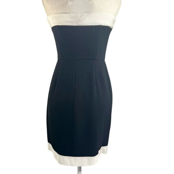 Rachel Zoe Asymmetrical Strapless Dress NWT !!! Black & White Size 6 Small - Picture 12 of 13